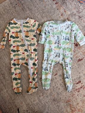 Mud Pie Baby Golf Footed Pajamas Bundle 3-6M 6-9M